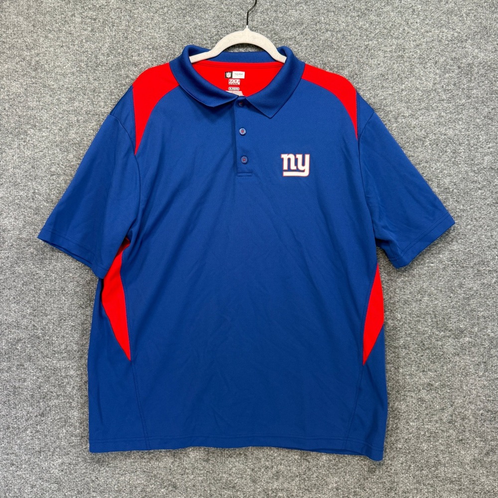 New York Giants Polo Shirt Mens XL Performance Fan NFL Team Apparel TX3 Cool